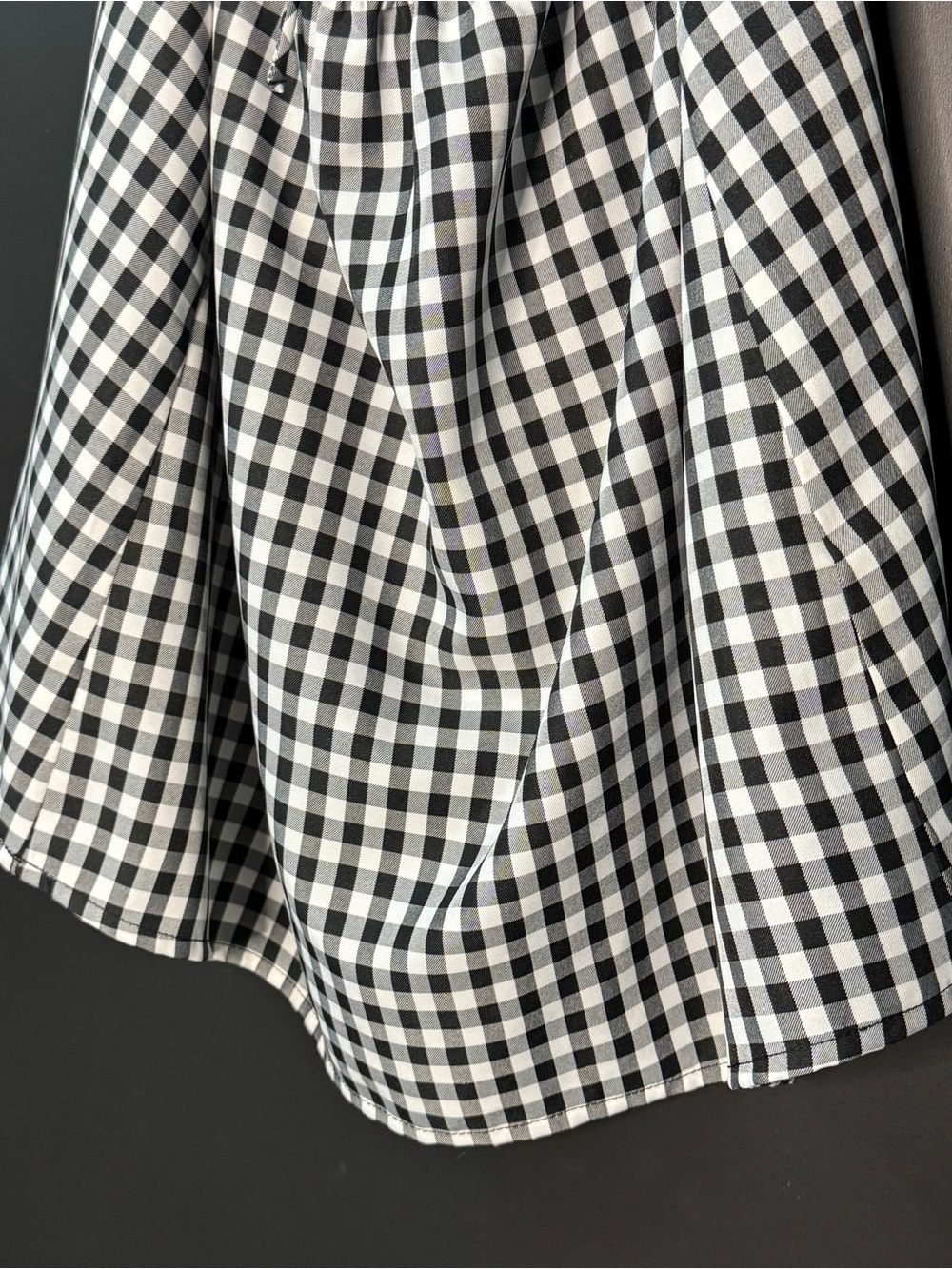 More To Come - Bethanie Puff Sleeve Mini Dress XS - NWOT - Gingham Cutout - Picture 7 of 7